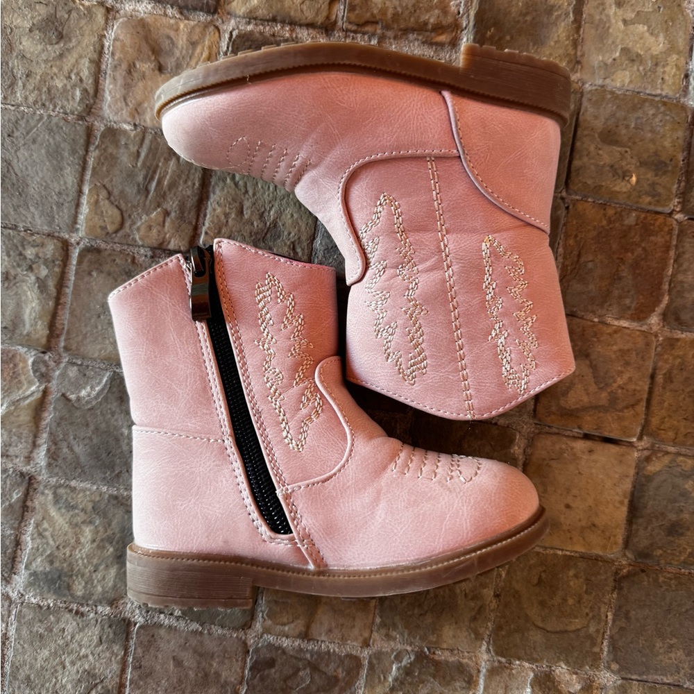 Pink Kids Cowboy Boots - Picture 2 of 7
